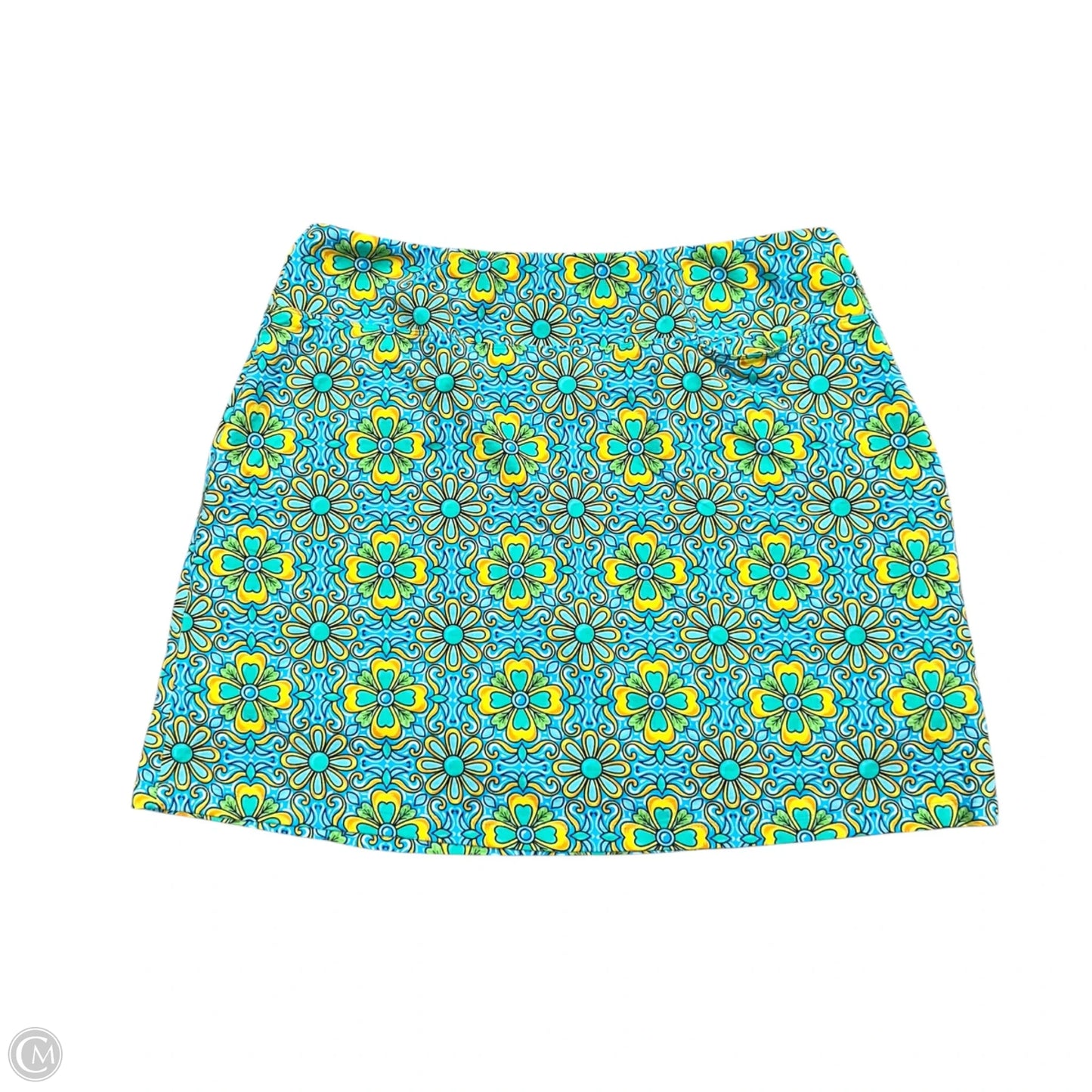 Skort By Ibkul In Blue & Yellow, Size: L