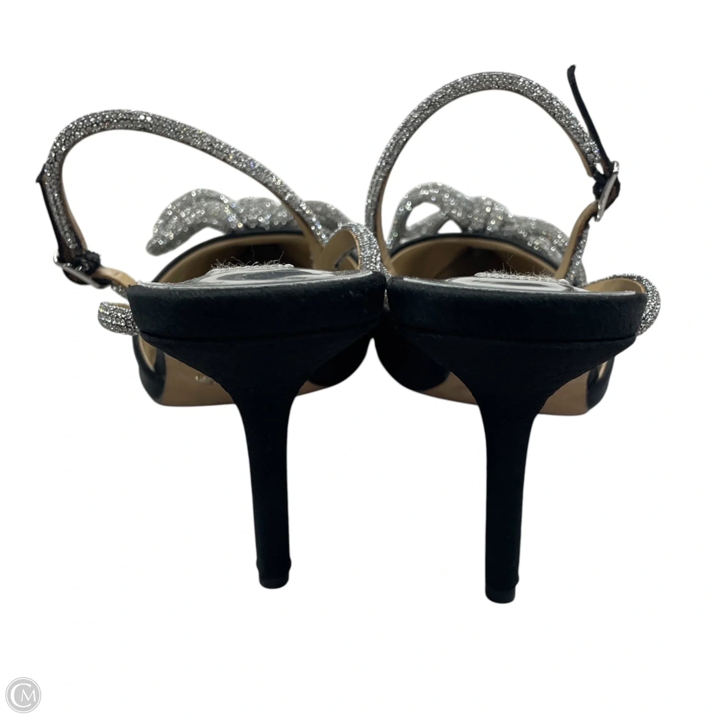 Shoes Heels Stiletto By Badgley Mischka In Black & Silver, Size: 8