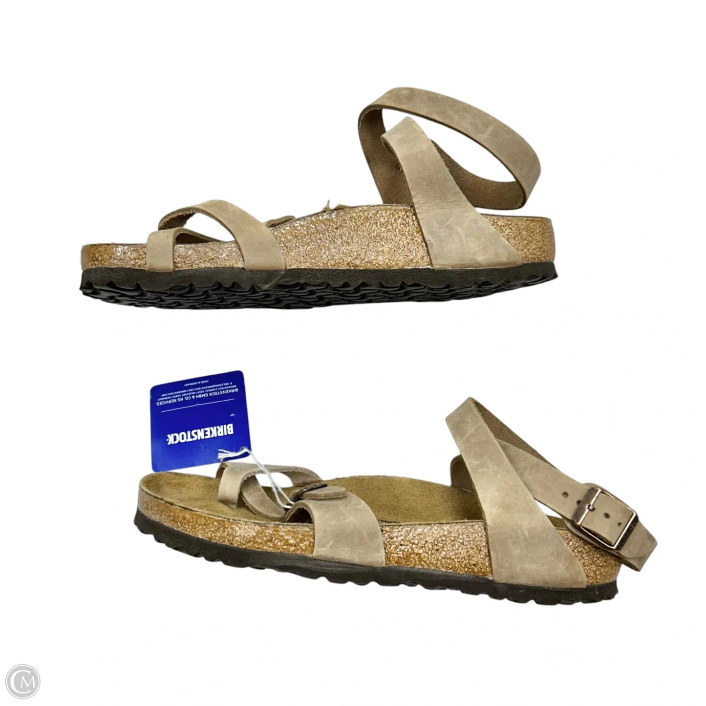 Sandals Flats By Birkenstock In Tan, Size: 8