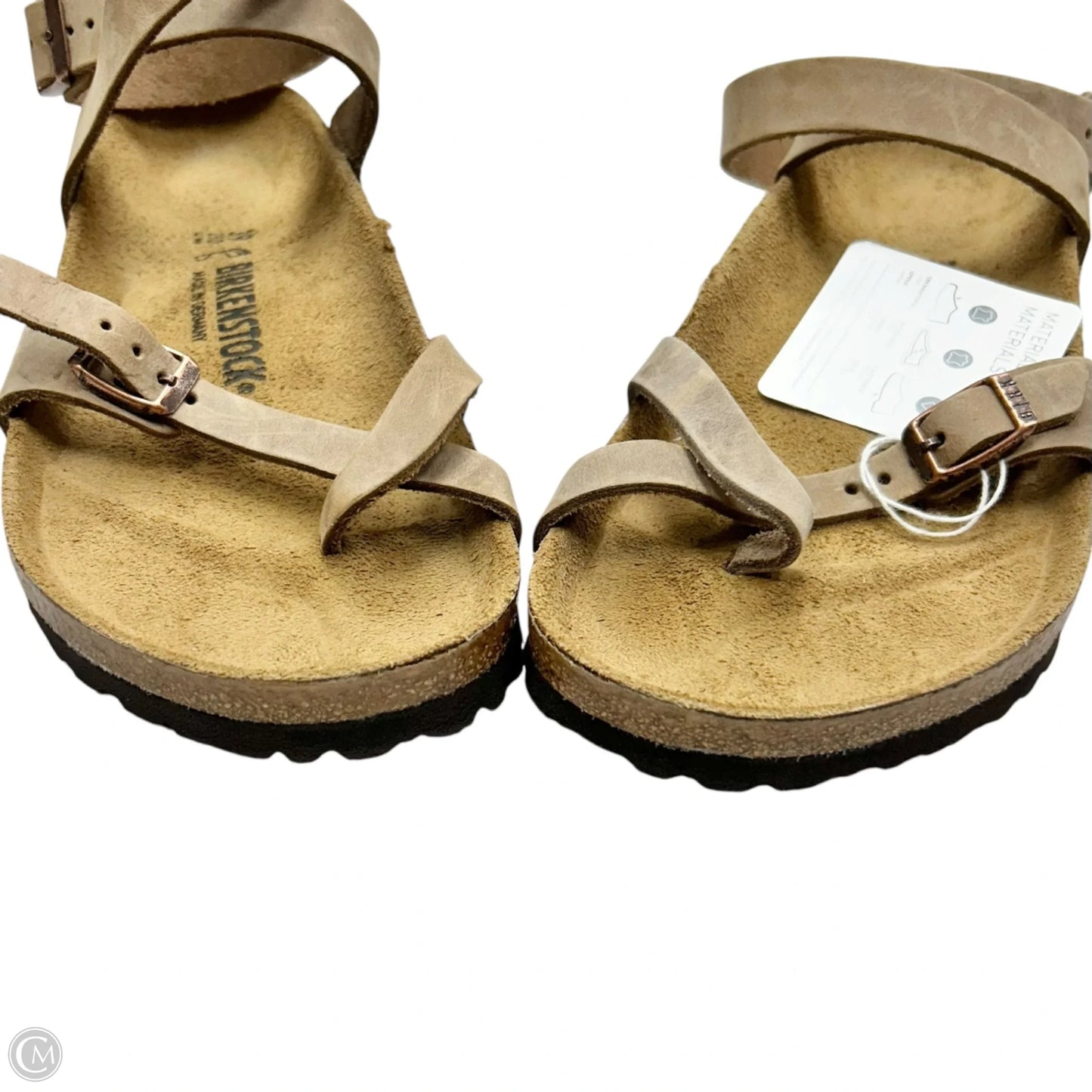 Sandals Flats By Birkenstock In Tan, Size: 8