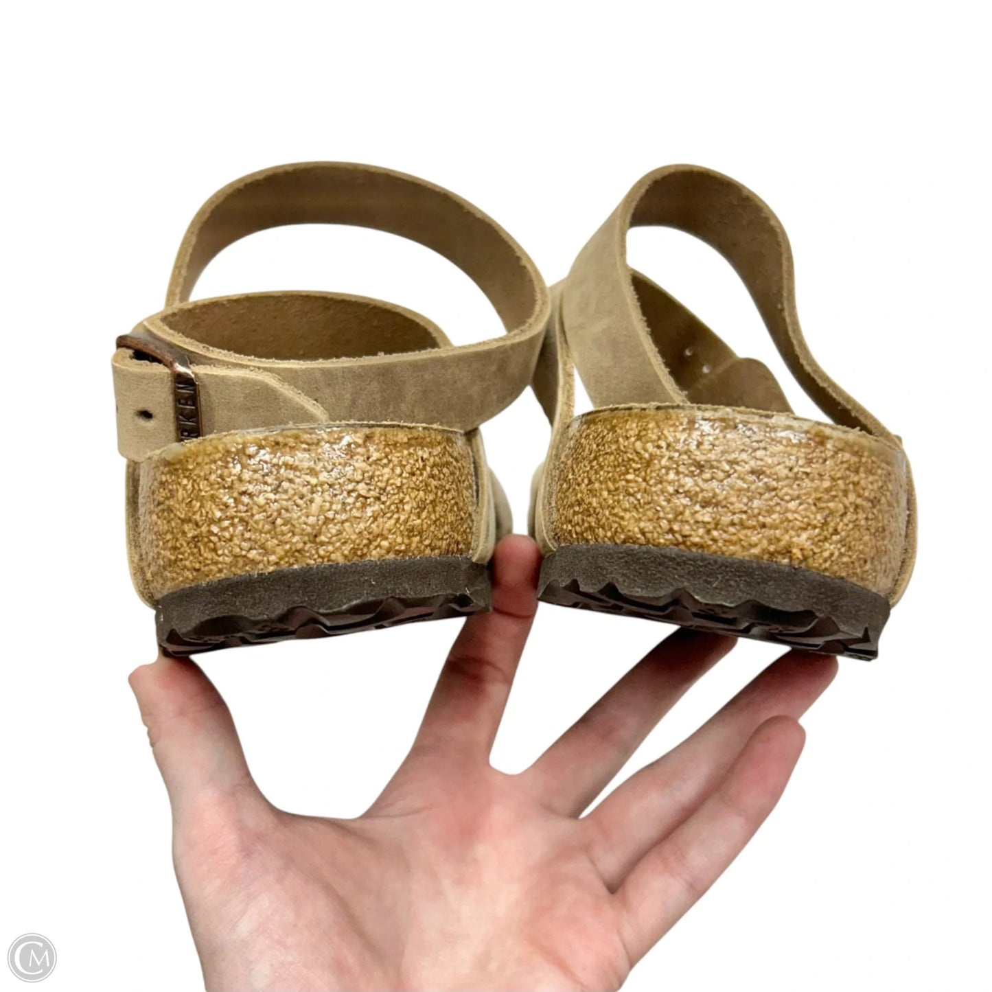 Sandals Flats By Birkenstock In Tan, Size: 8