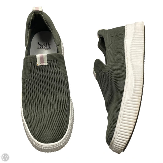 Shoes Sneakers By Sofft In Green & White, Size: 9