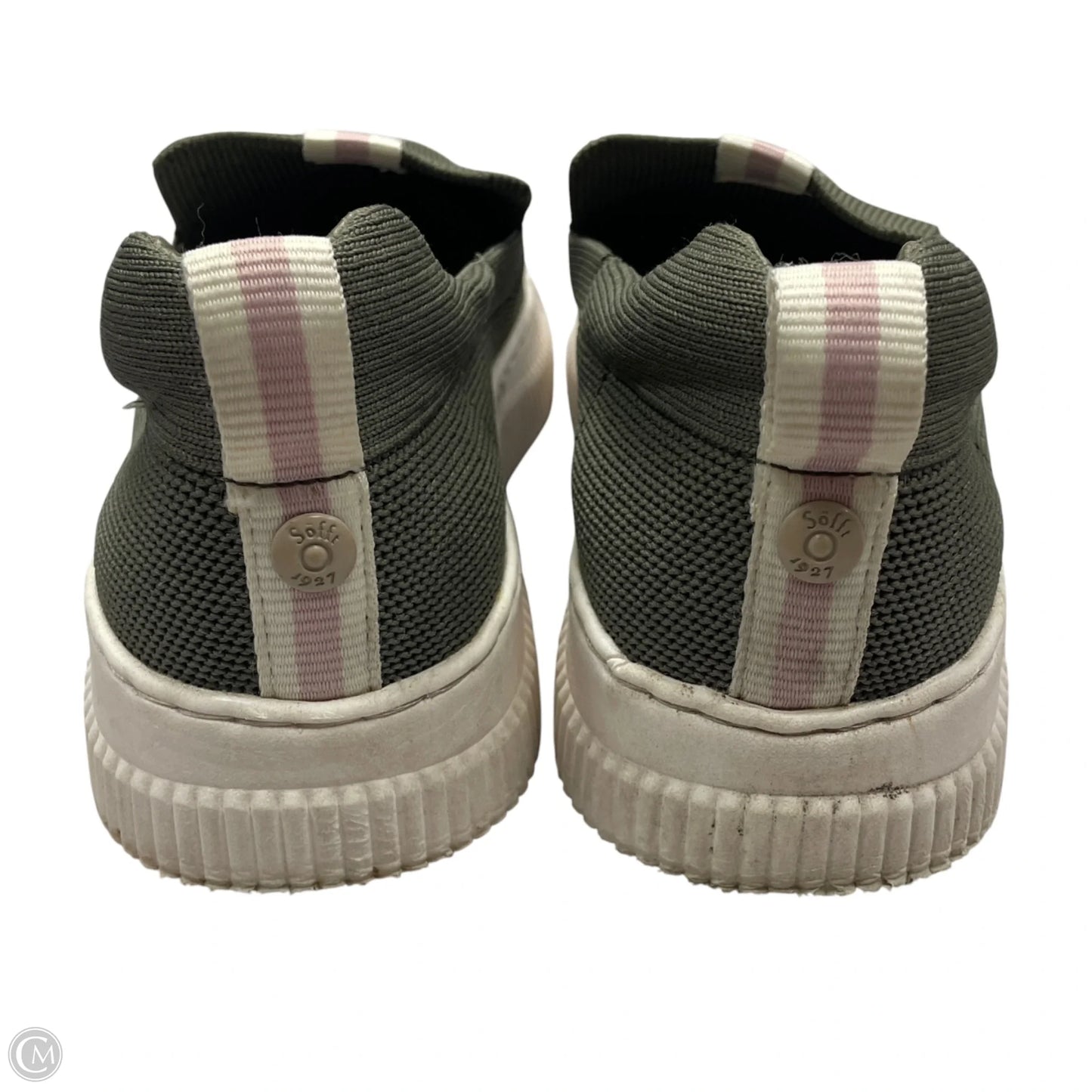 Shoes Sneakers By Sofft In Green & White, Size: 9