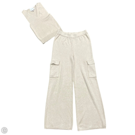 Pants Set 2pc By Pink Rose In Cream, Size: M