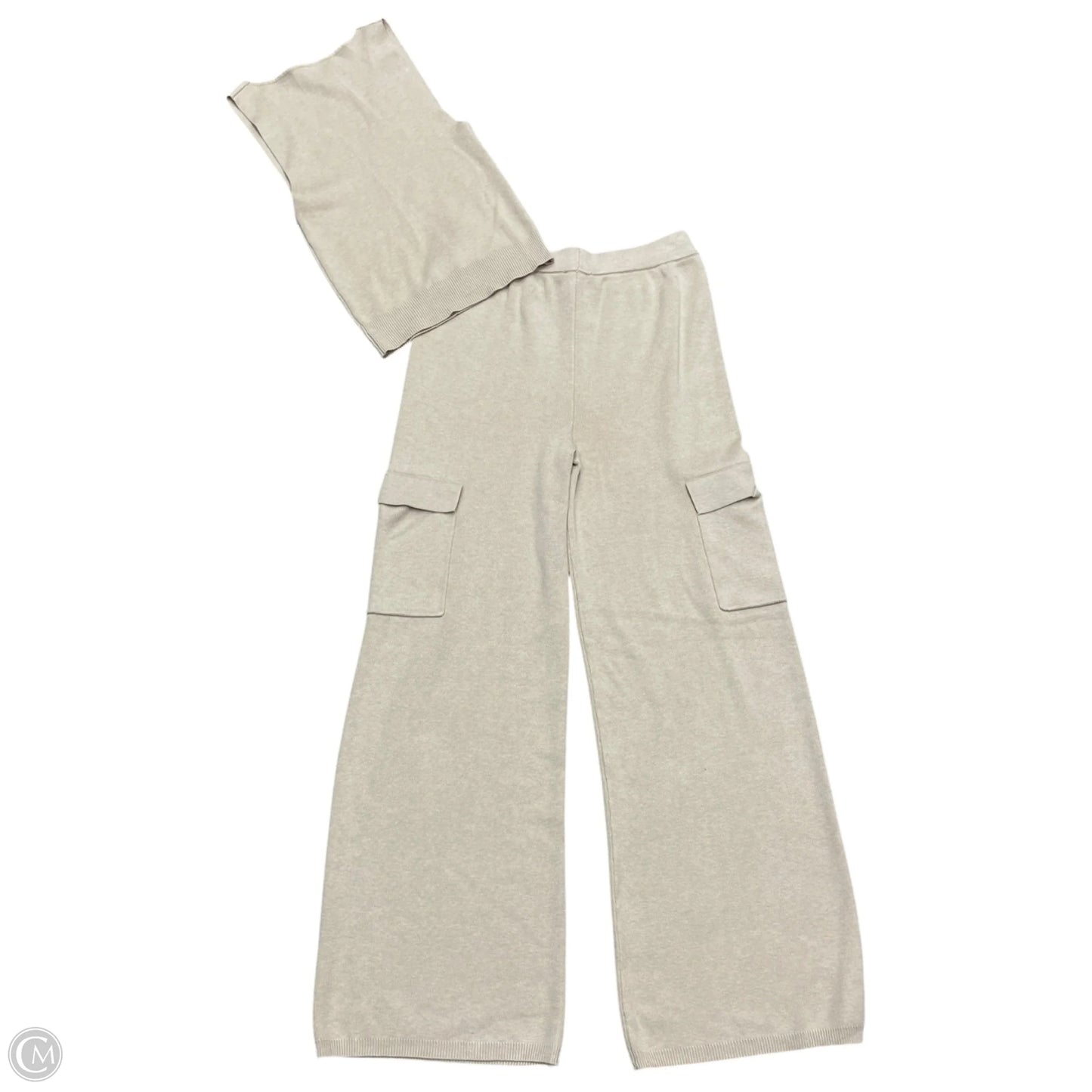 Pants Set 2pc By Pink Rose In Cream, Size: M