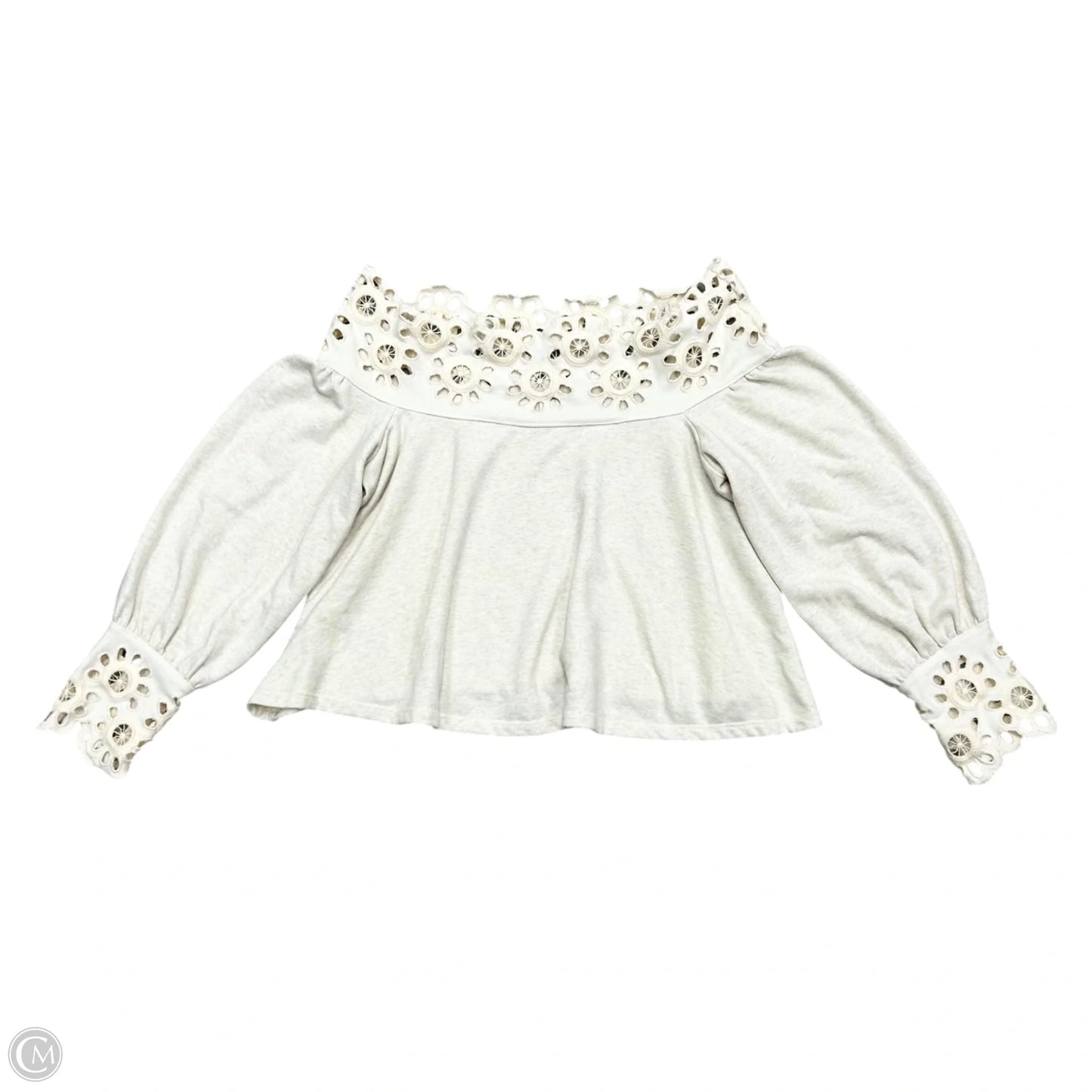 Sweatshirt Crewneck By Maeve In Cream, Size: L
