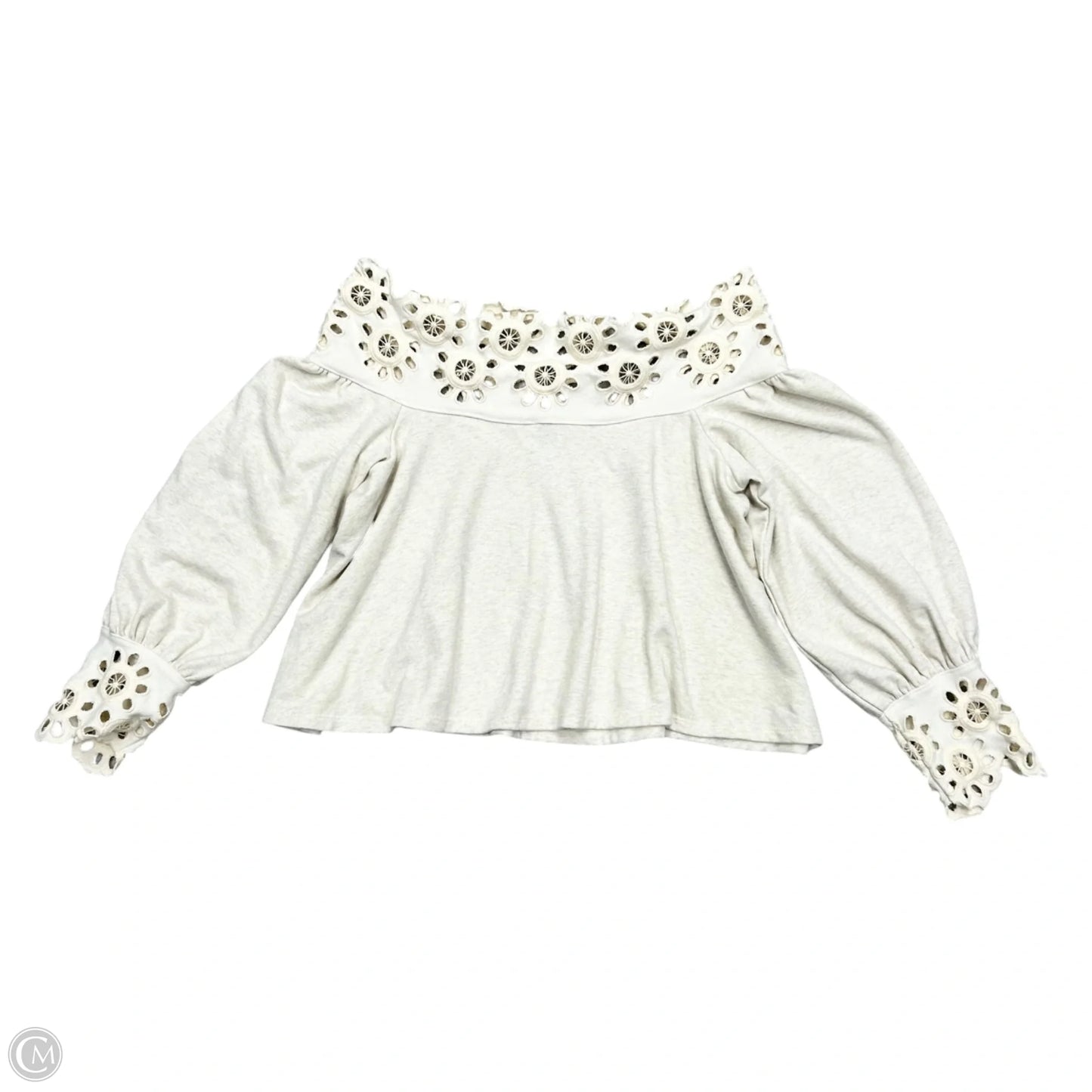 Sweatshirt Crewneck By Maeve In Cream, Size: L
