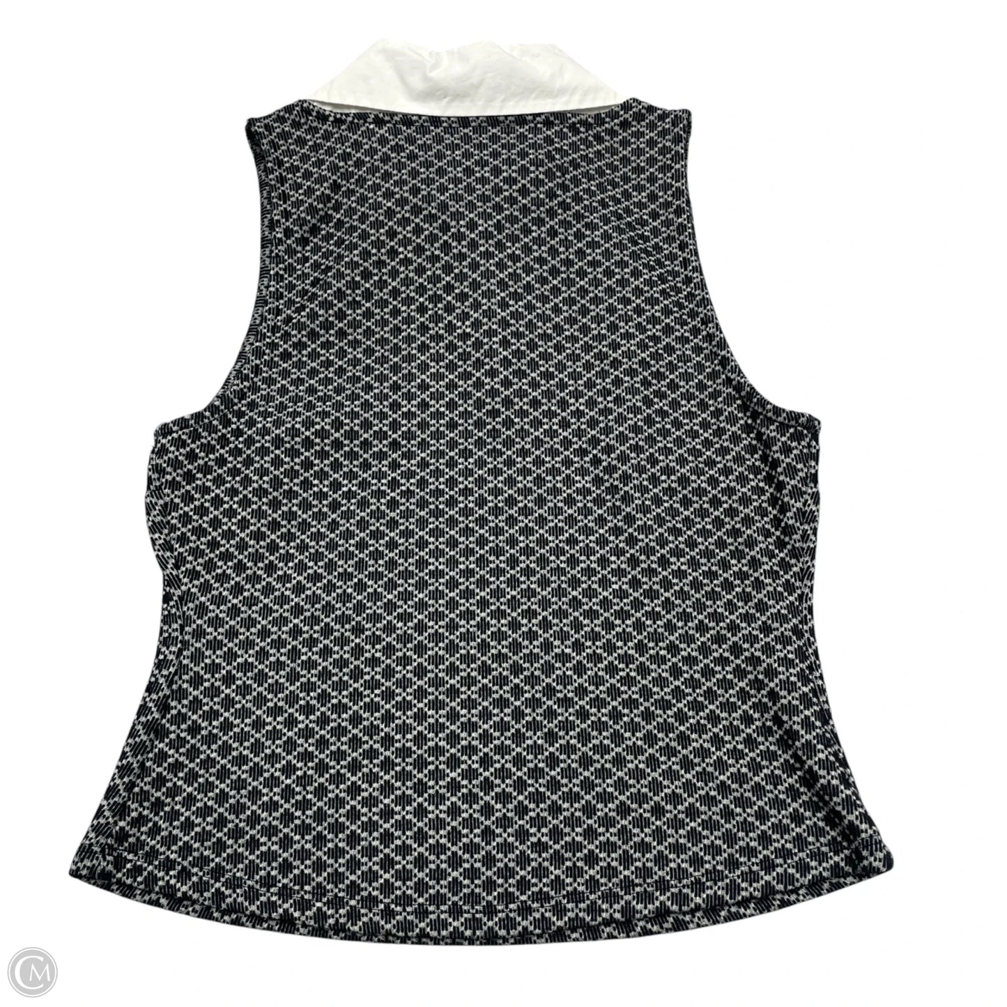 Top Sleeveless By Maeve In Black & Grey, Size: S