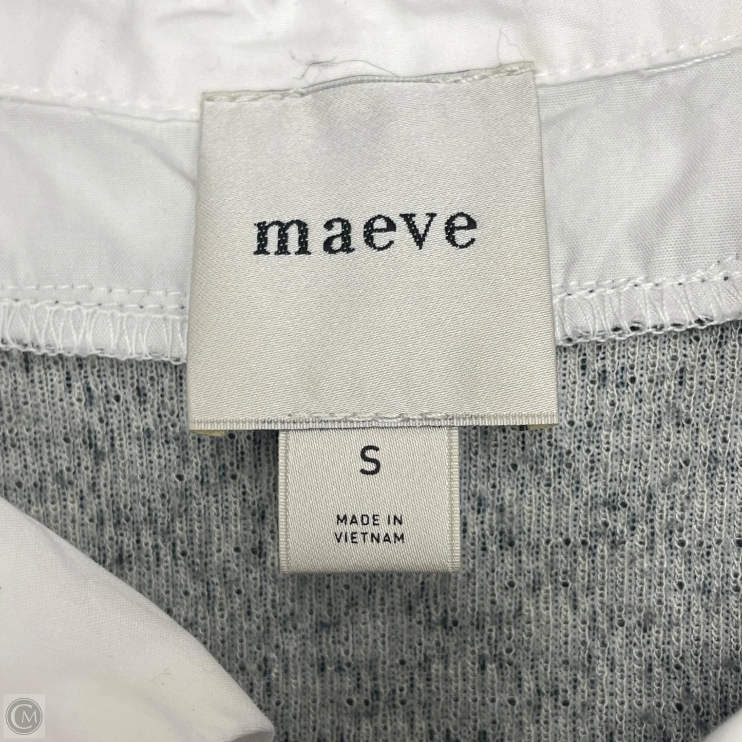 Top Sleeveless By Maeve In Black & Grey, Size: S