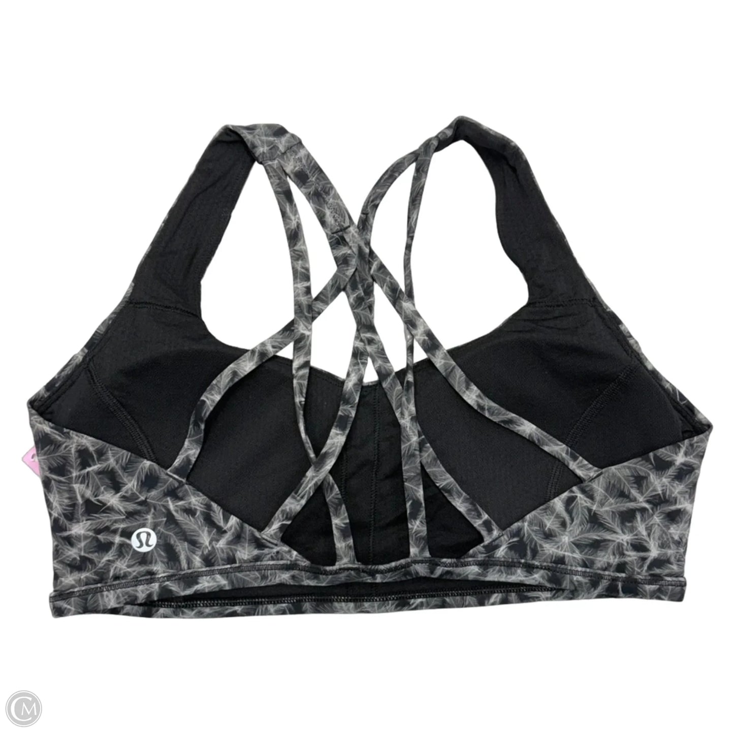 Athletic Bra By Lululemon In Black & Grey, Size: M