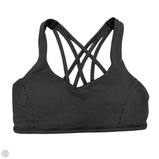 Athletic Bra By Lululemon In Black & White, Size: M