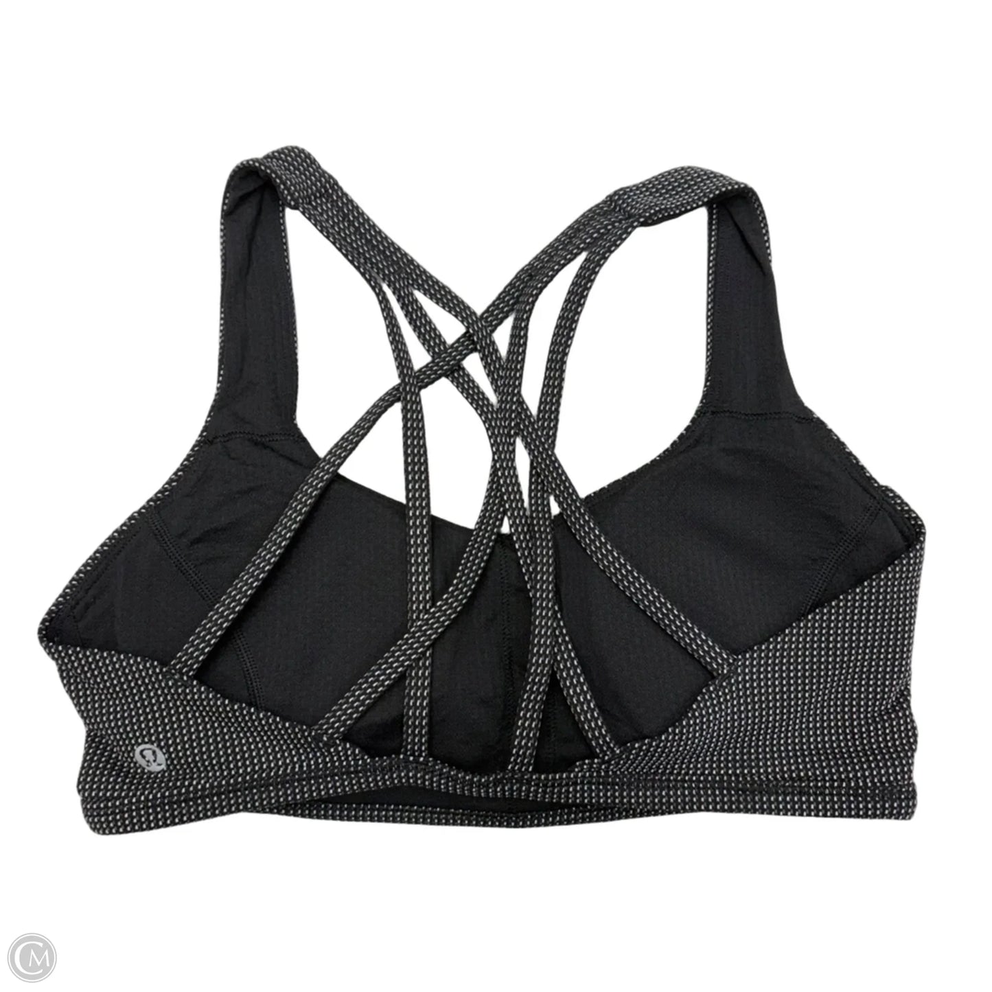 Athletic Bra By Lululemon In Black & White, Size: M