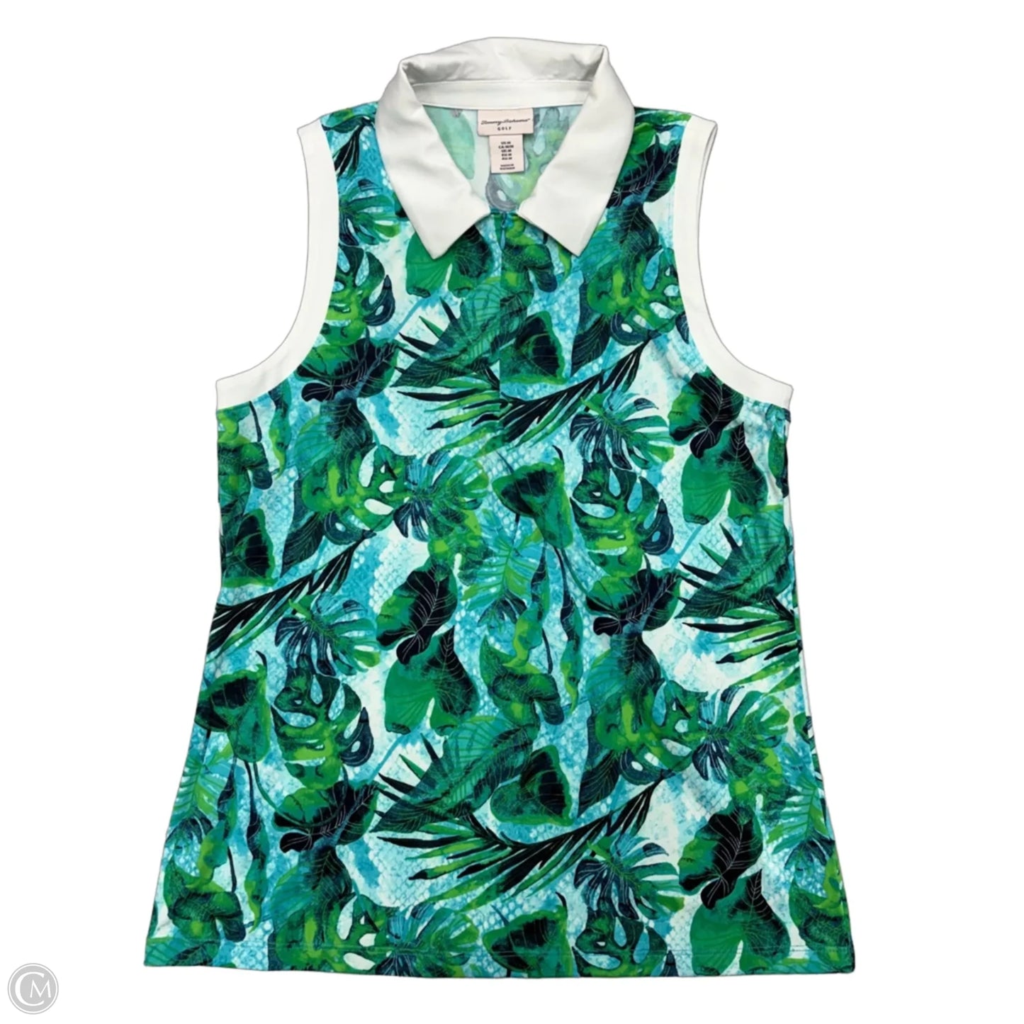 Athletic Top Short Sleeve By Tommy Bahama In Blue & Green, Size: M