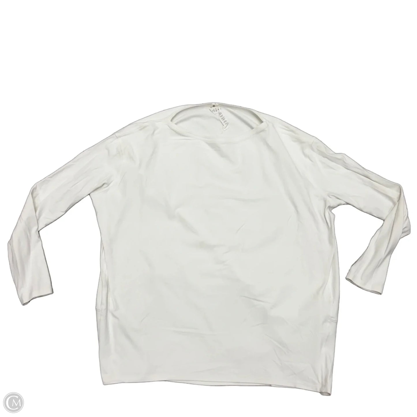 Athletic Top Long Sleeve Collar By Lululemon In White, Size: M