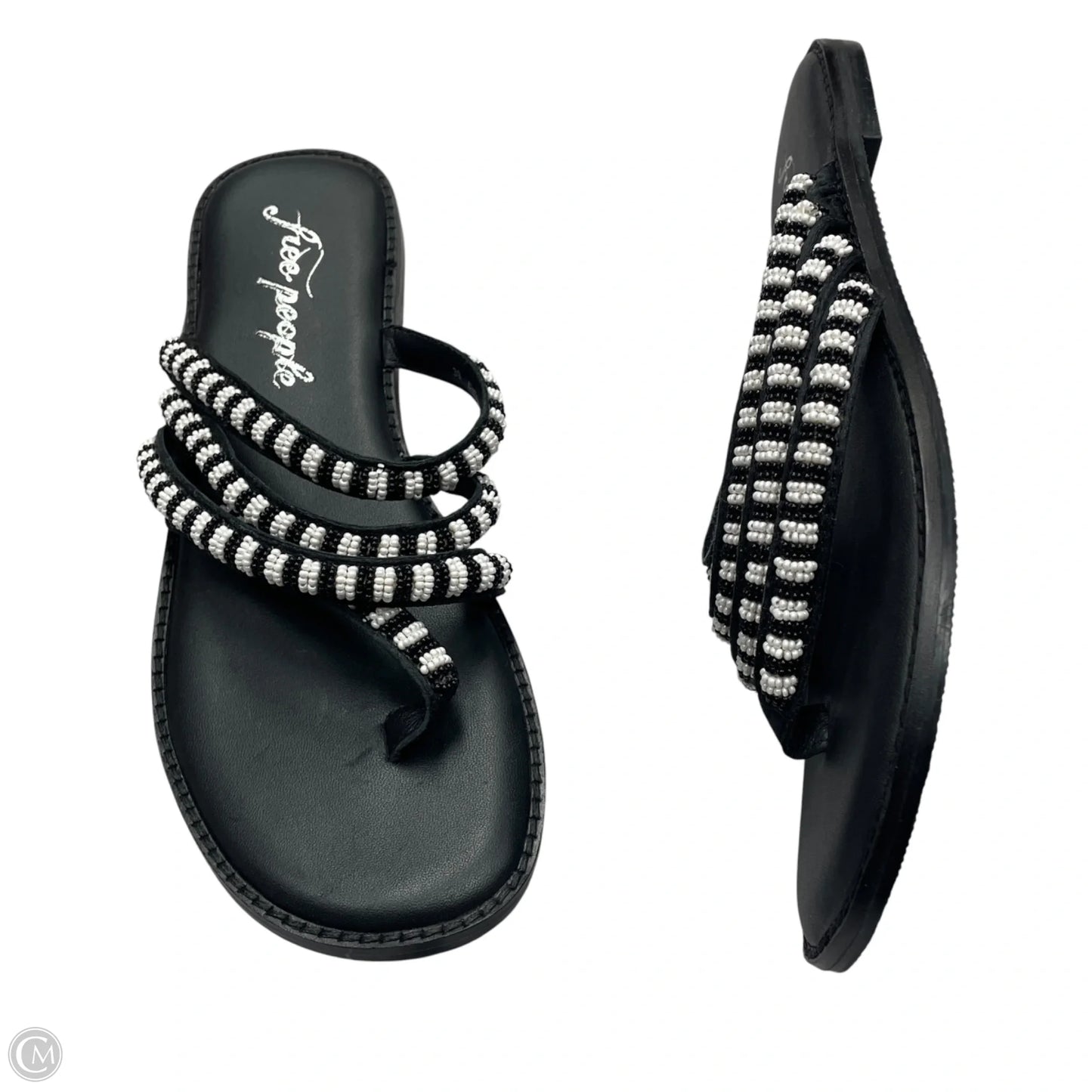 Sandals Flats By Free People In Black & White, Size: 8.5