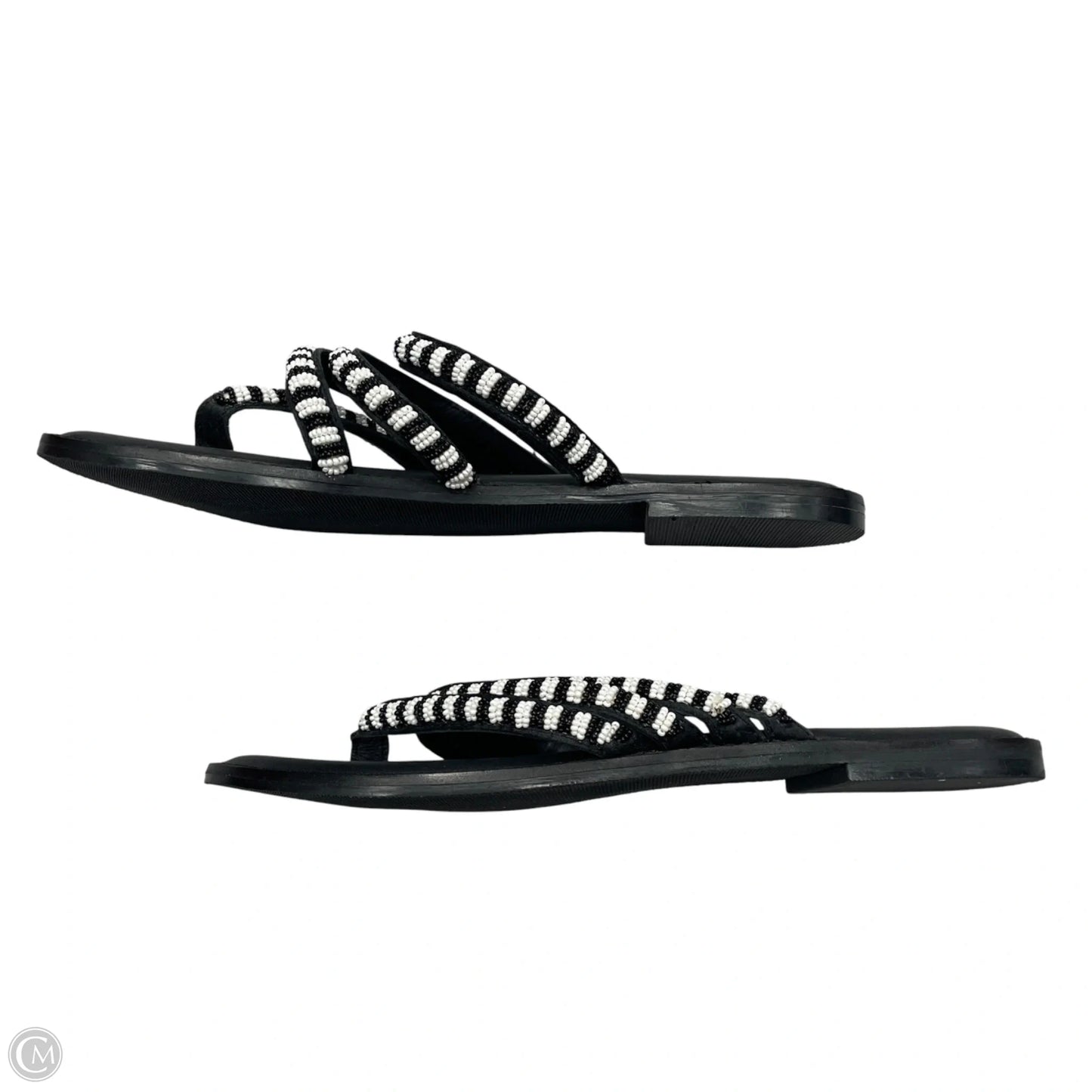 Sandals Flats By Free People In Black & White, Size: 8.5