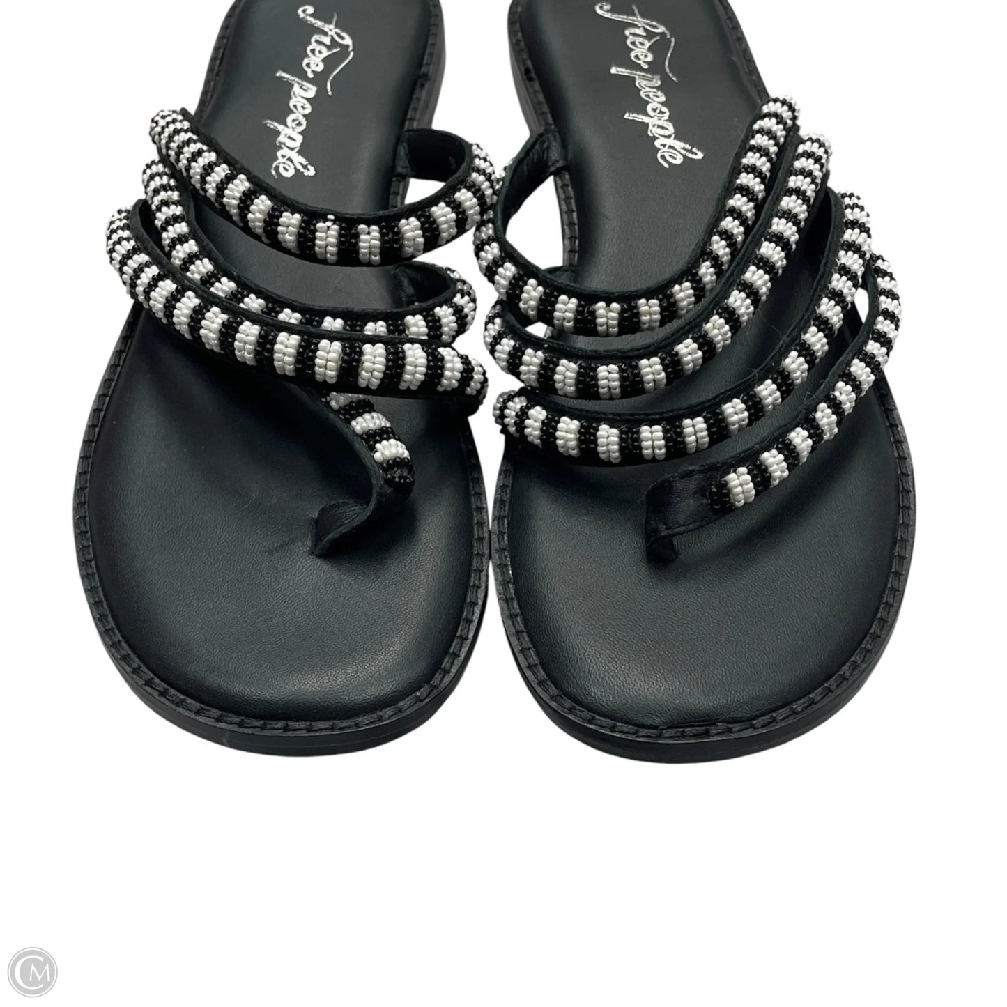 Sandals Flats By Free People In Black & White, Size: 8.5
