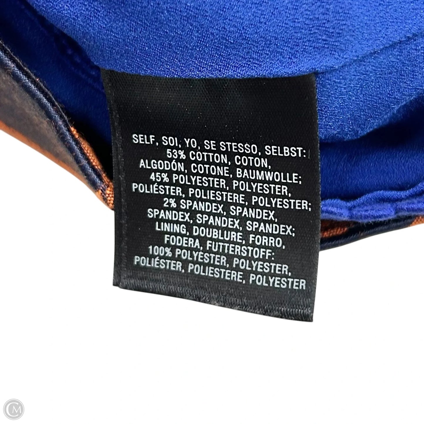 Dress Casual Short By Maeve In Blue & Orange, Size: M