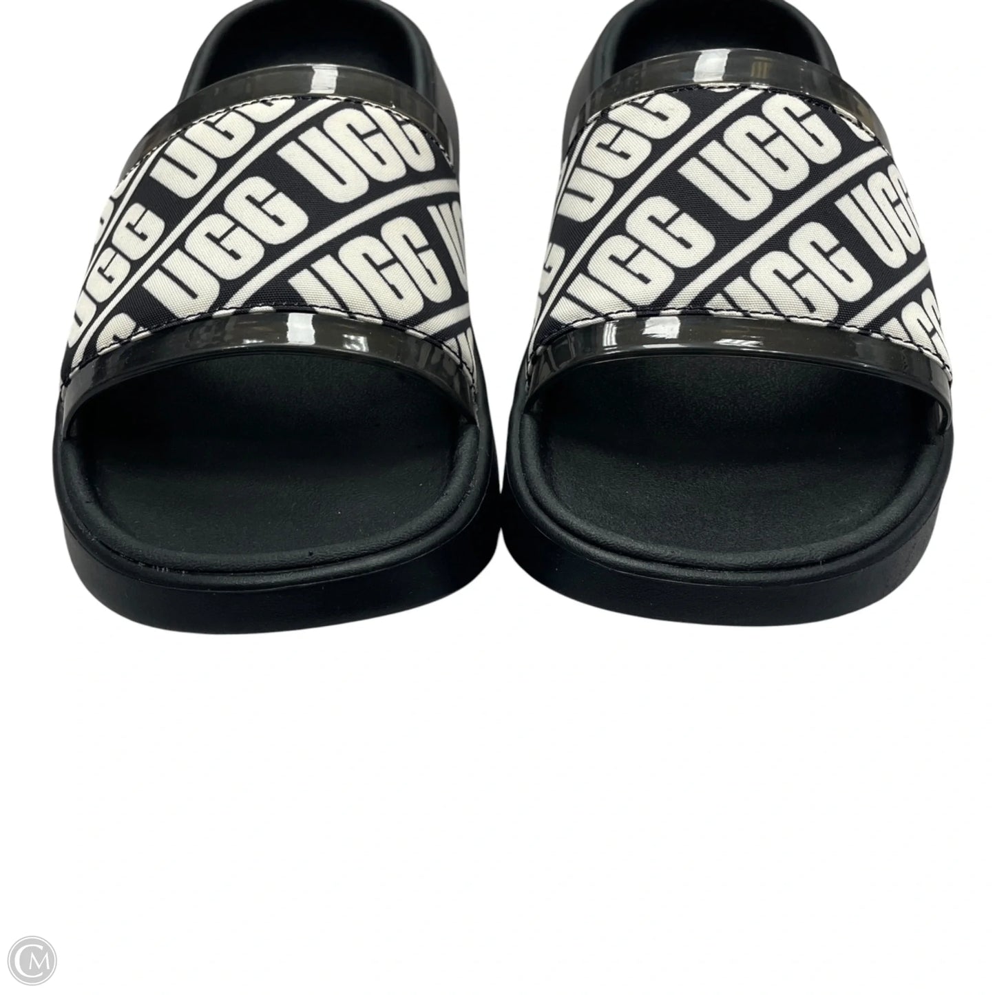 Sandals Designer By Ugg In Black & White, Size: 6