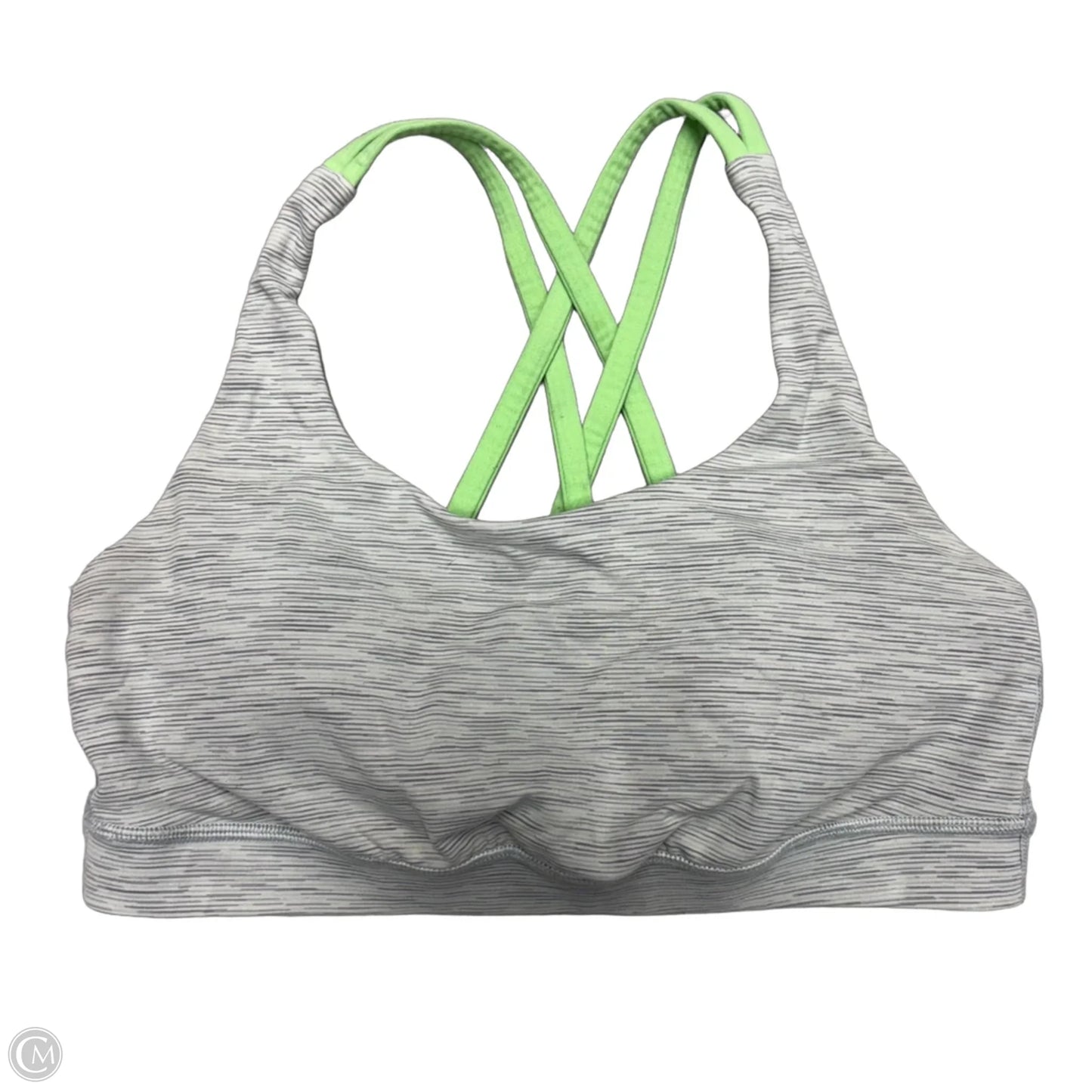 Athletic Bra By Lululemon In Green & Grey, Size: S