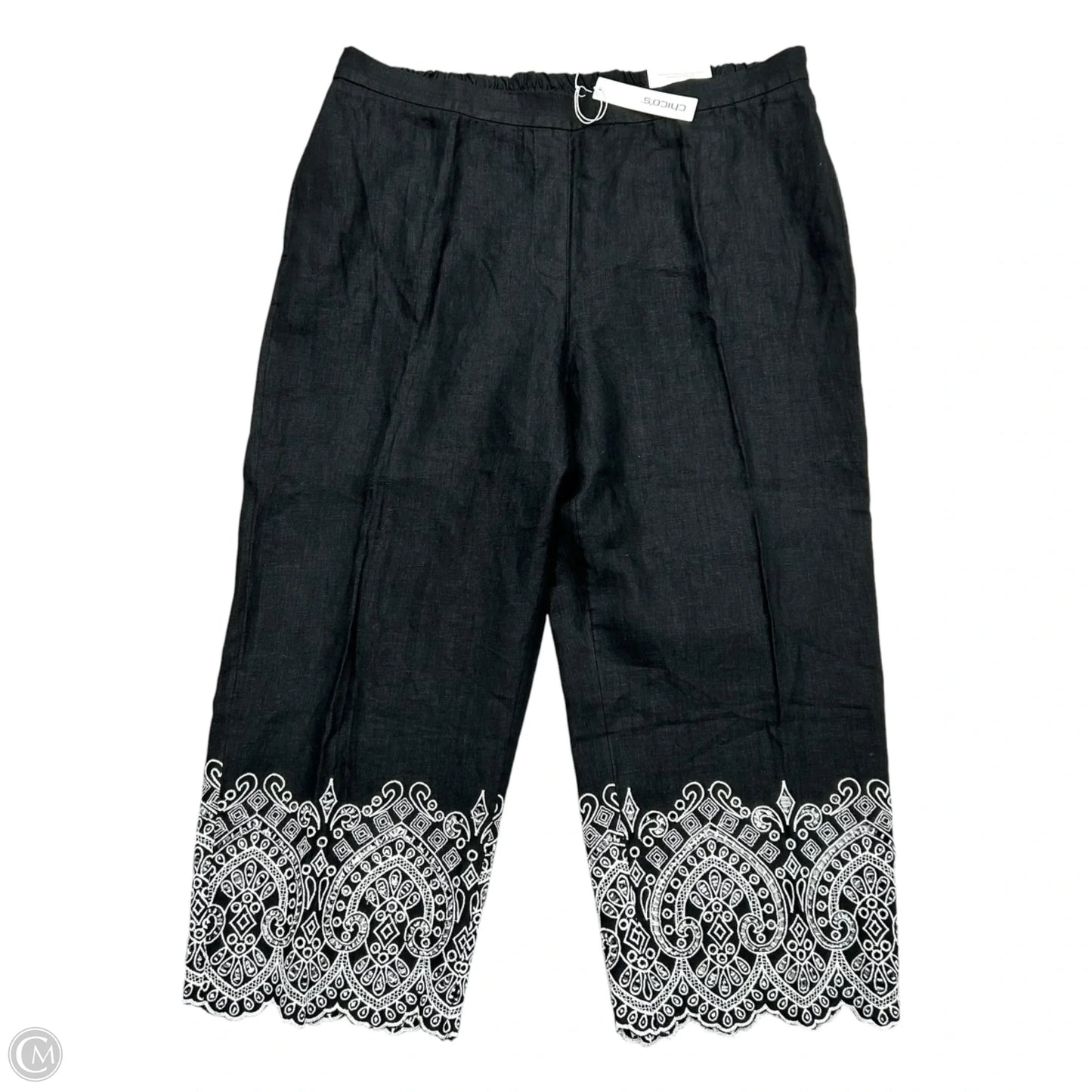 Pants Wide Leg By Chicos In Black & White, Size: 16