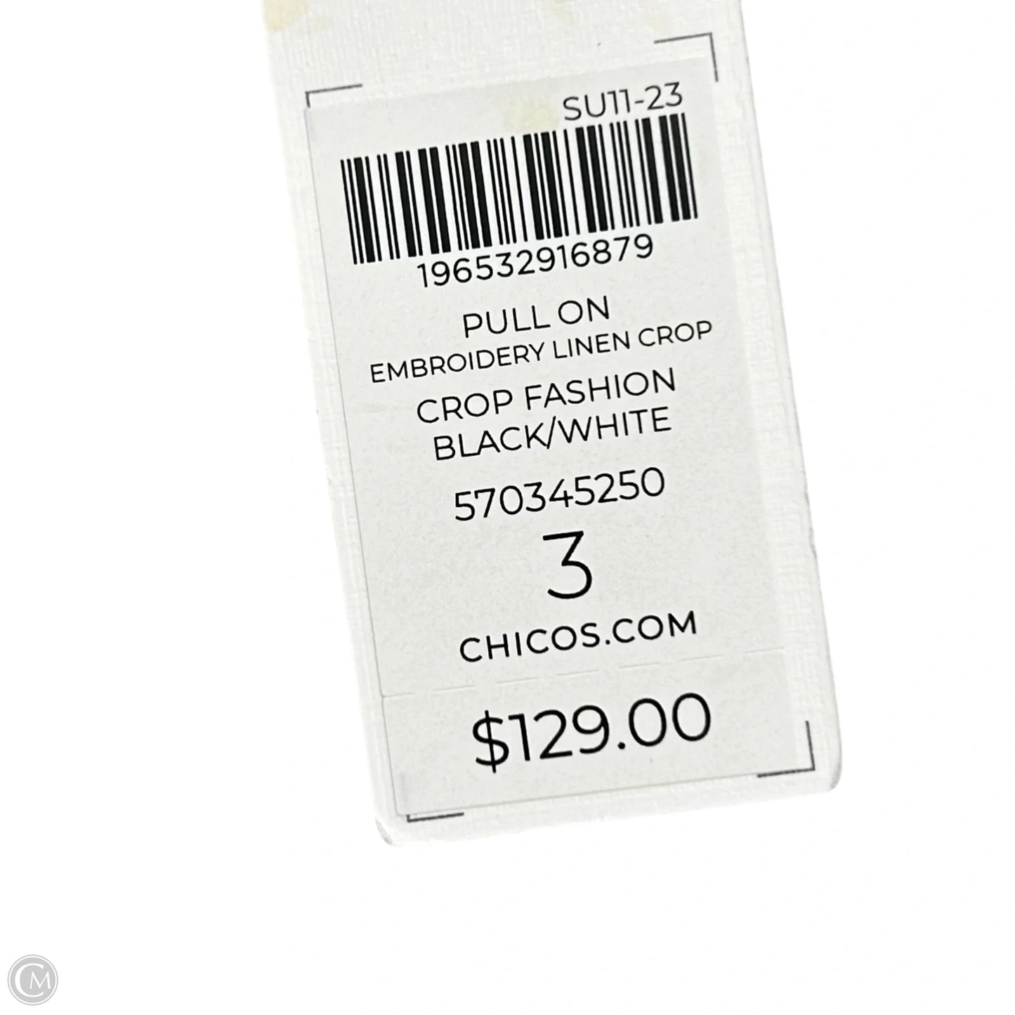 Pants Wide Leg By Chicos In Black & White, Size: 16