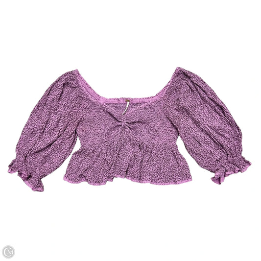 Top 3/4 Sleeve By Free People In Purple, Size: M