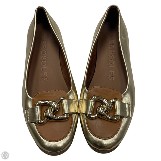 Shoes Flats By Aerosoles In Gold, Size: 7.5
