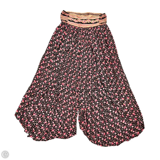 Pants Cropped By Anthropologie In Black & Pink, Size: Xs