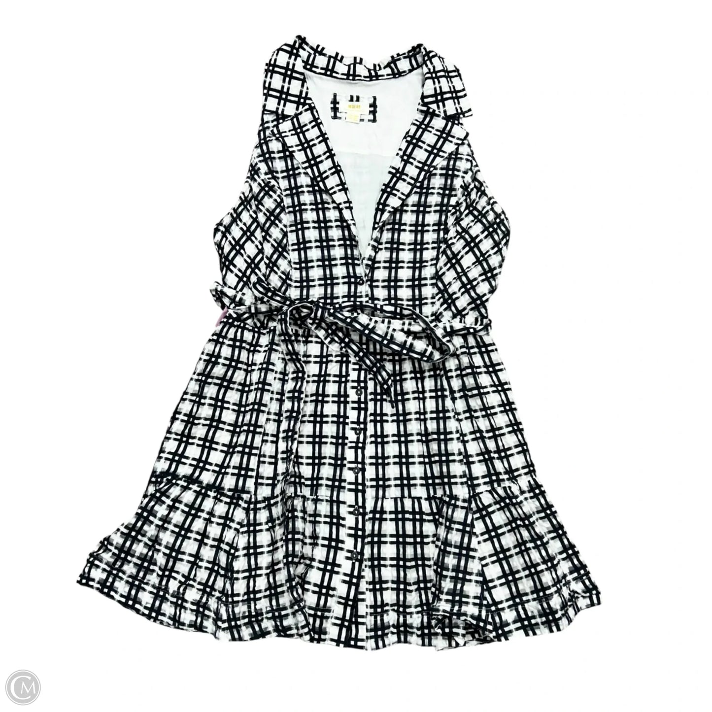 Dress Casual Short By Maeve In Black & White, Size: 3x
