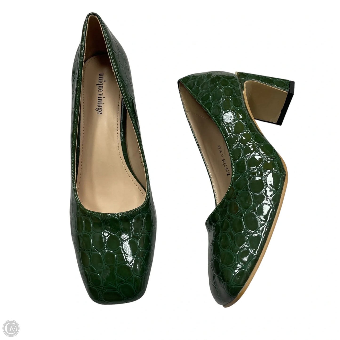 Shoes Heels Block By Unique Vintage In Green, Size: 9