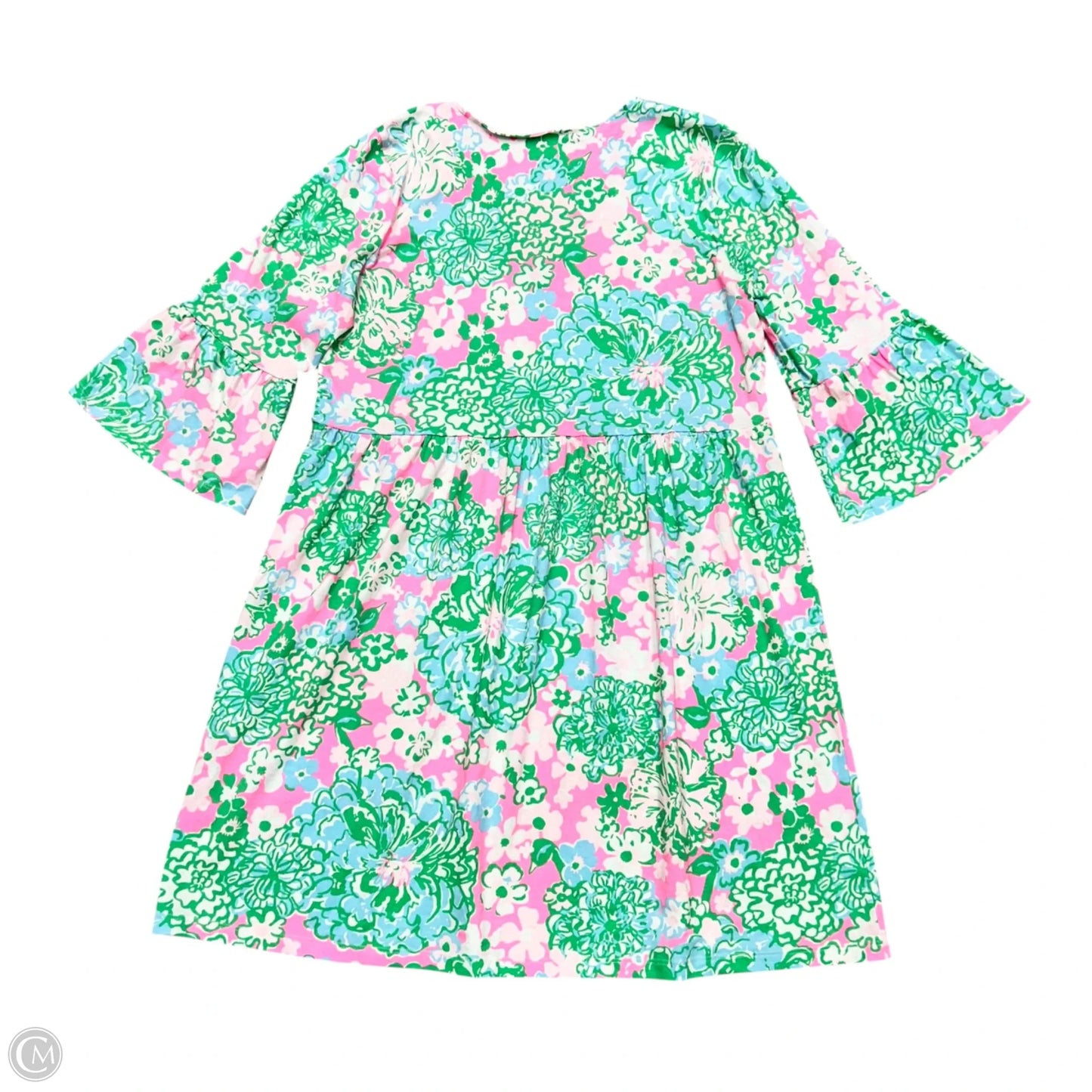 Dress Designer By Lilly Pulitzer In Green & Pink, Size: L
