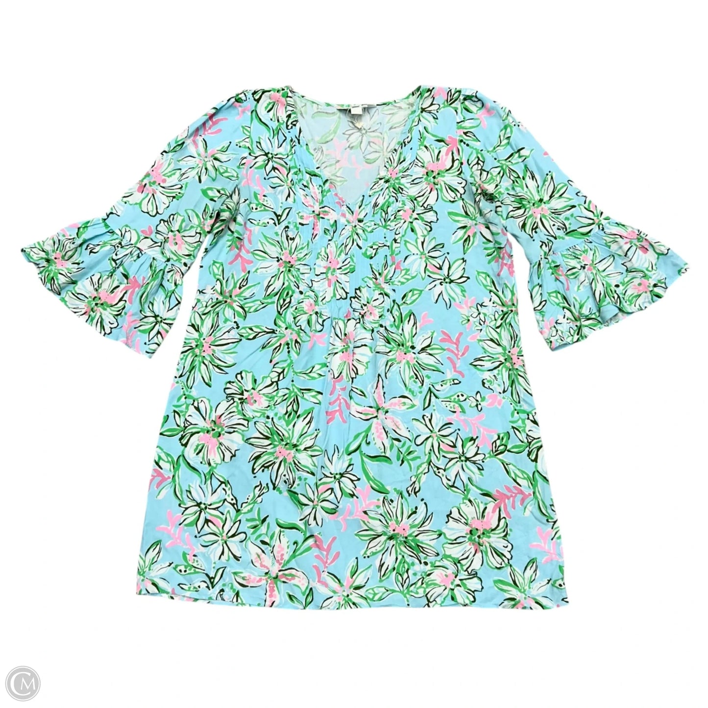 Dress Designer By Lilly Pulitzer In Blue & White, Size: L