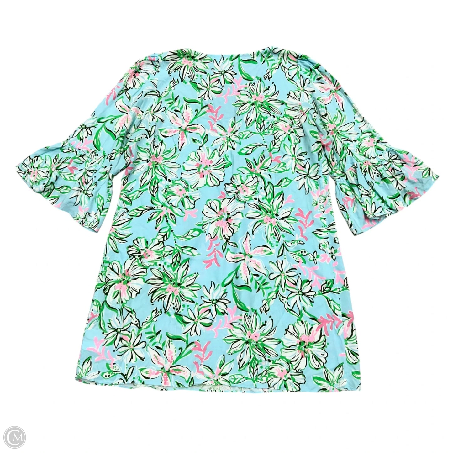 Dress Designer By Lilly Pulitzer In Blue & White, Size: L
