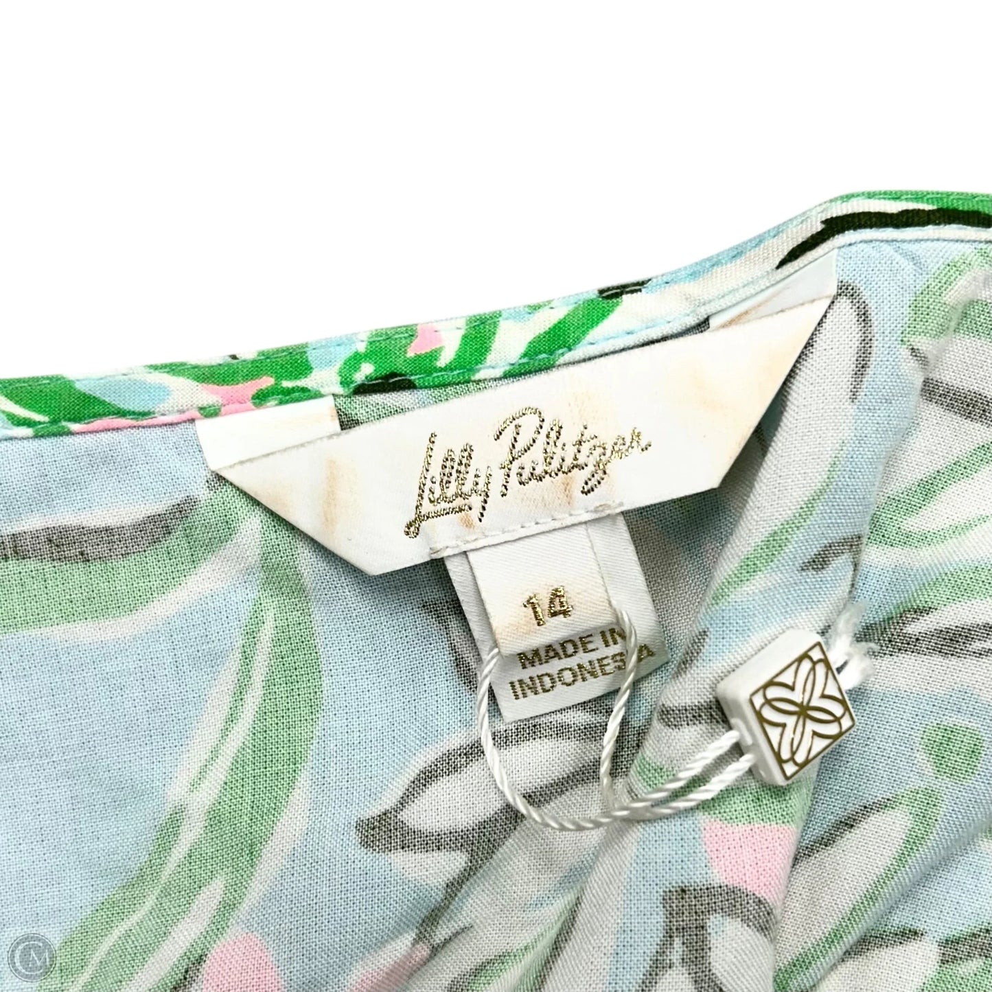 Dress Designer By Lilly Pulitzer In Blue & White, Size: L