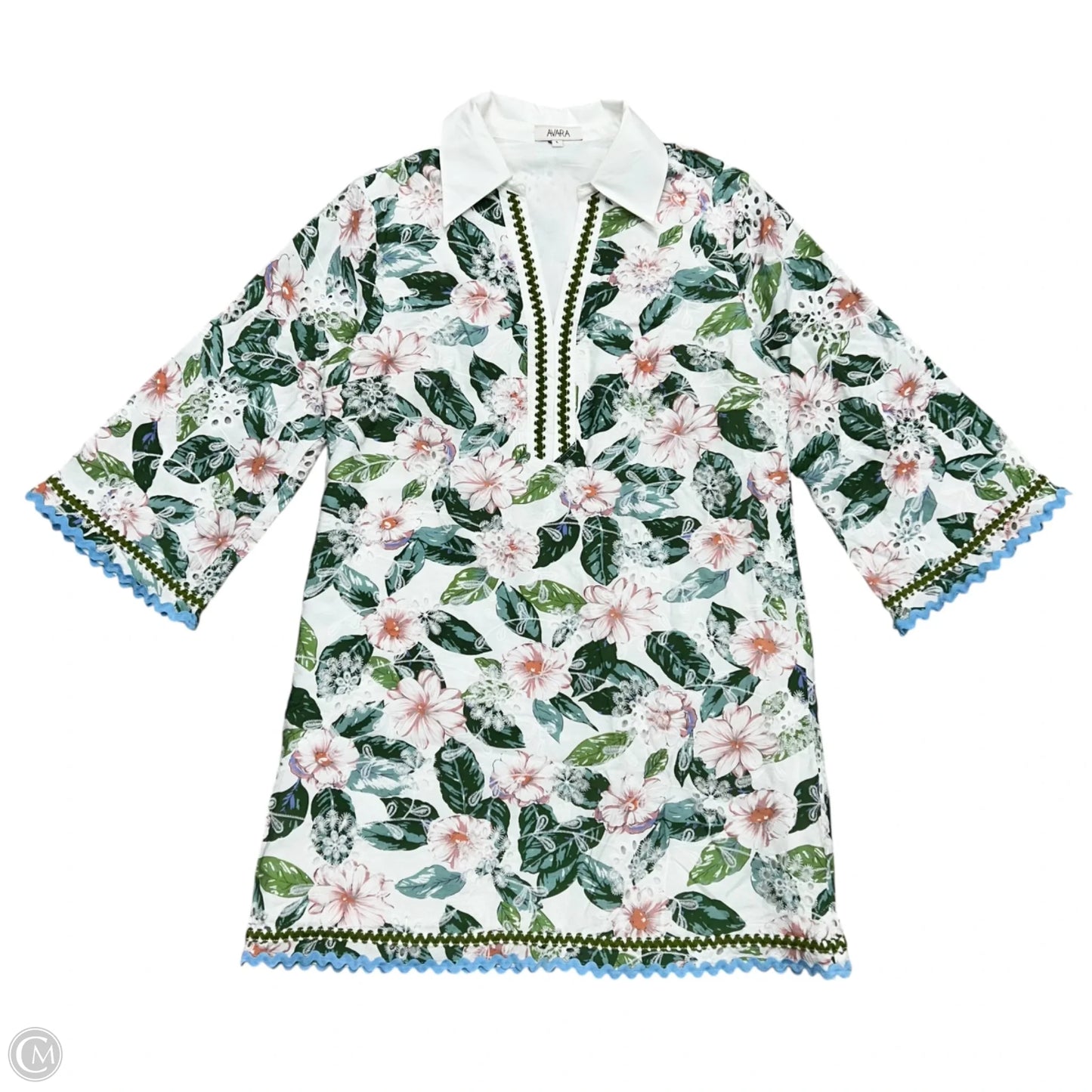 Dress Party Short By Avara In Green & White, Size: L