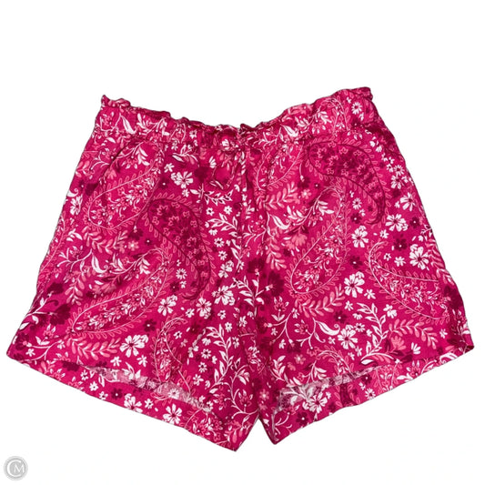 Shorts By Loft In Pink & White, Size: L
