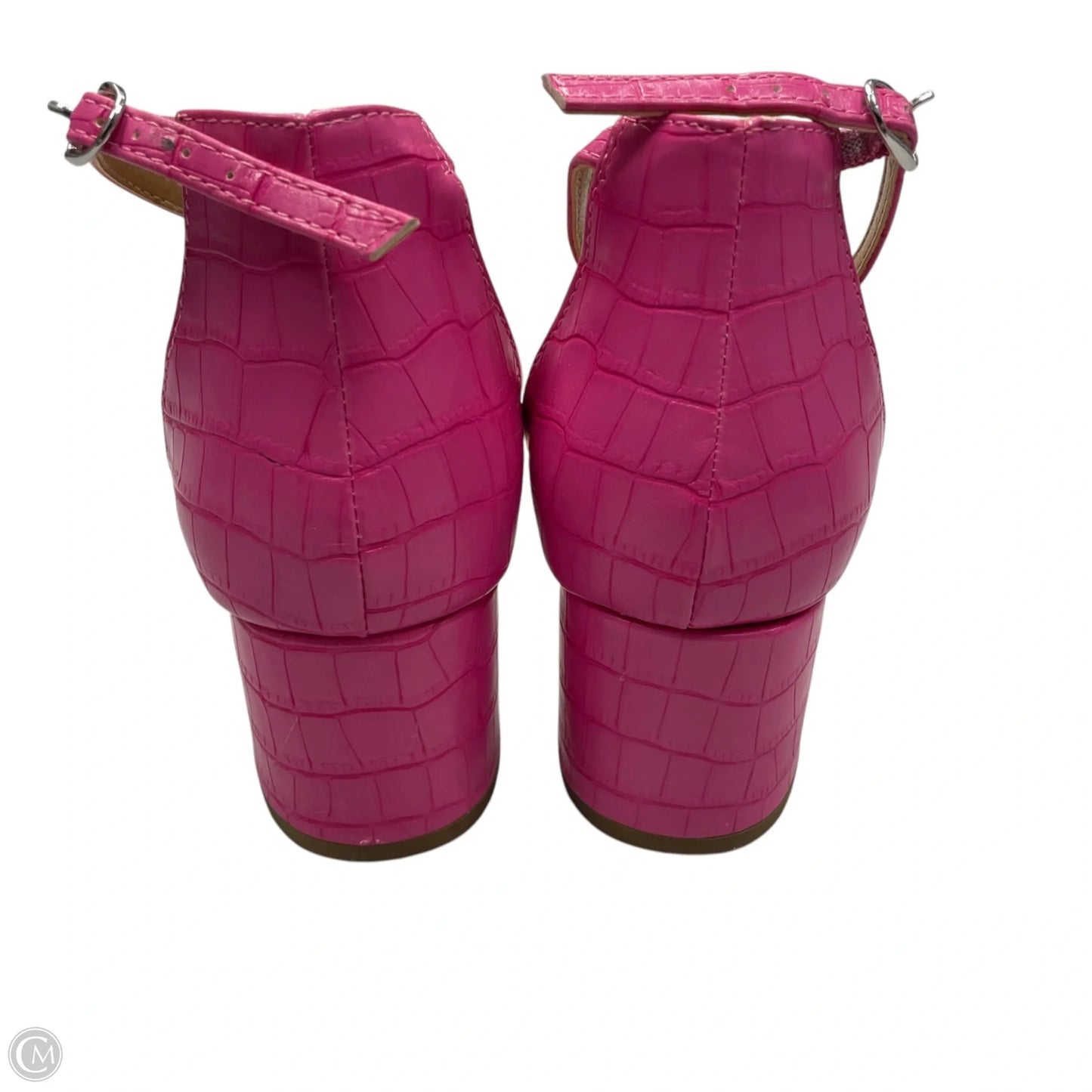 Sandals Heels Block By Comfortview In Pink, Size: 7.5