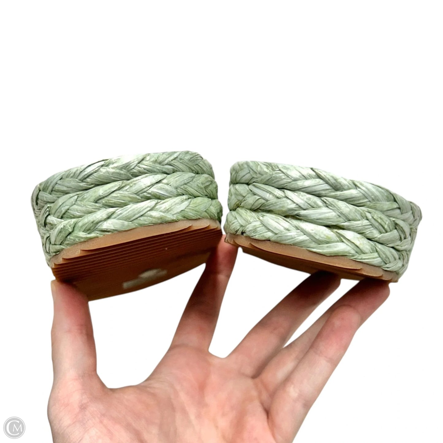 Sandals Heels Platform By Bibi Lou In Green, Size: 9.5