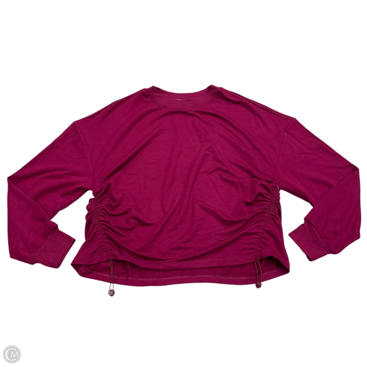 Athletic Top Long Sleeve Collar By Sincerely Jules In Purple, Size: L