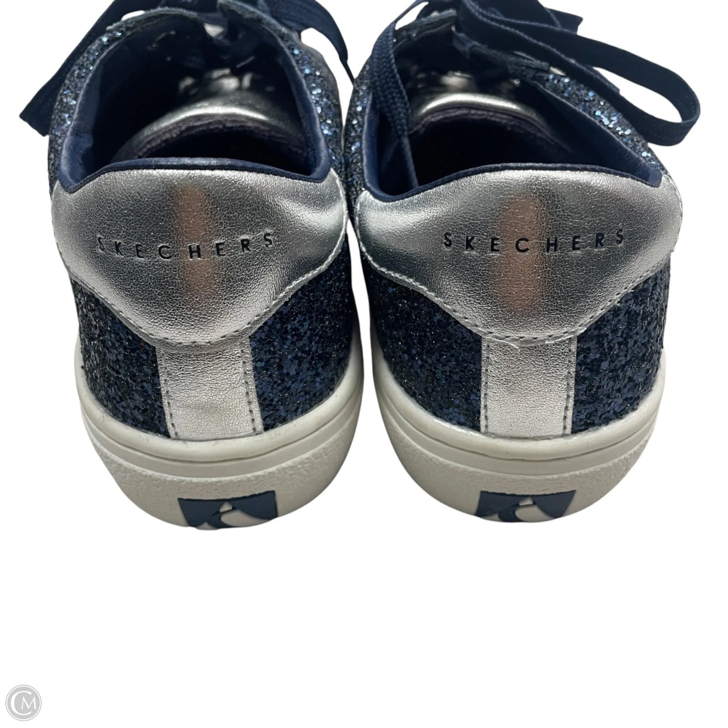 Shoes Sneakers By Skechers In Blue & Silver, Size: 9.5