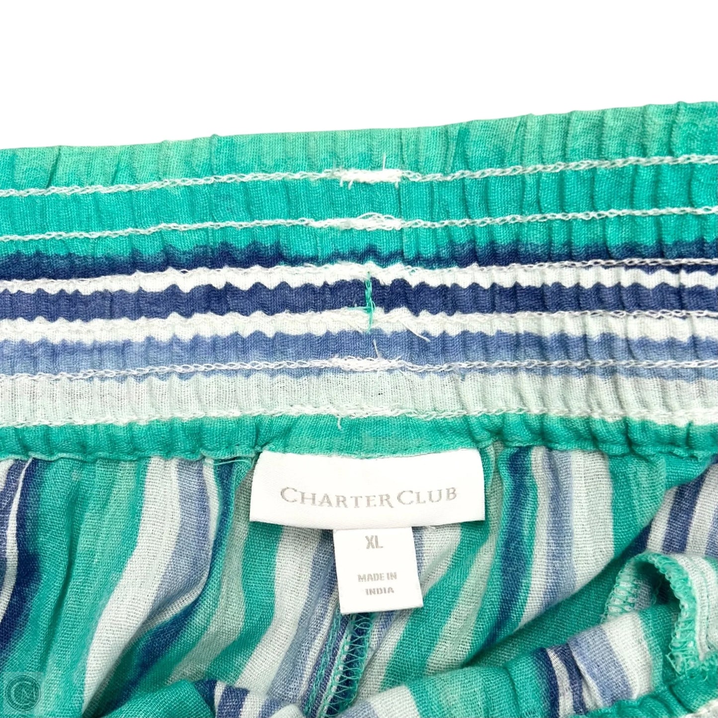 Pants Wide Leg By Charter Club In Blue & White, Size: Xl