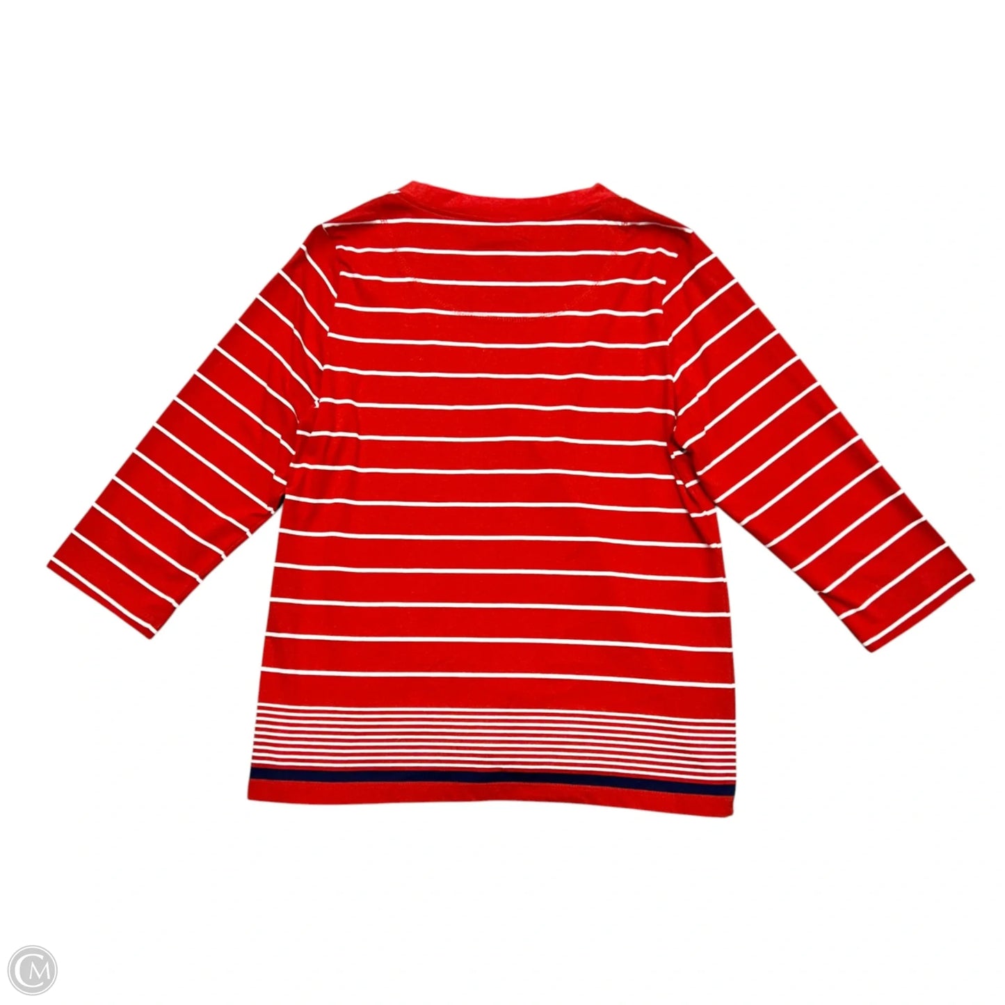 Cardigan By Onque Casuals In Red & White, Size: Xl