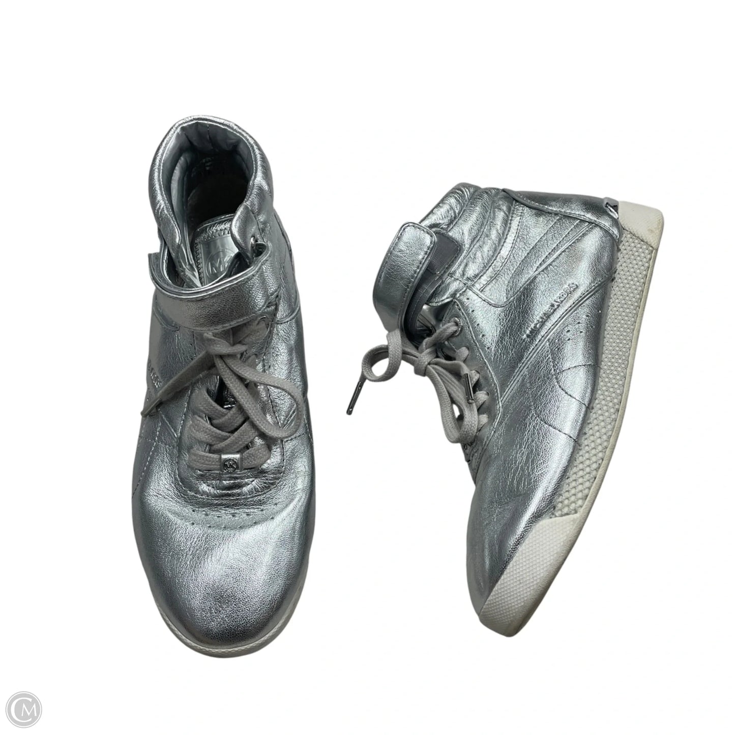 Shoes Sneakers By Michael By Michael Kors In Silver, Size: 8.5