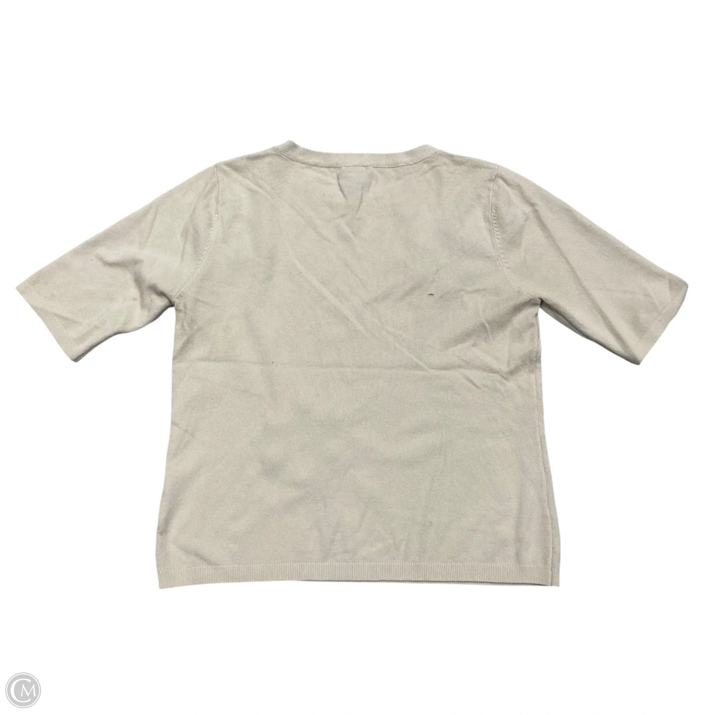 Top Short Sleeve By Aaeda In Cream, Size: M