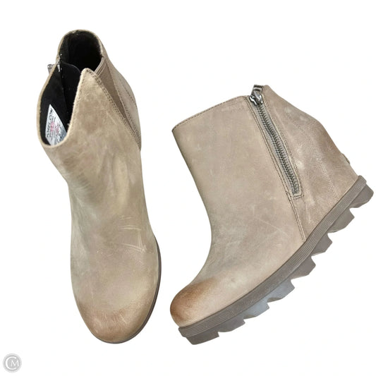 Boots Ankle Heels By Sorel In Taupe, Size: 8