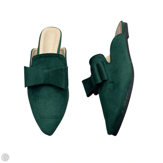 Shoes Flats In Green, Size: 7.5
