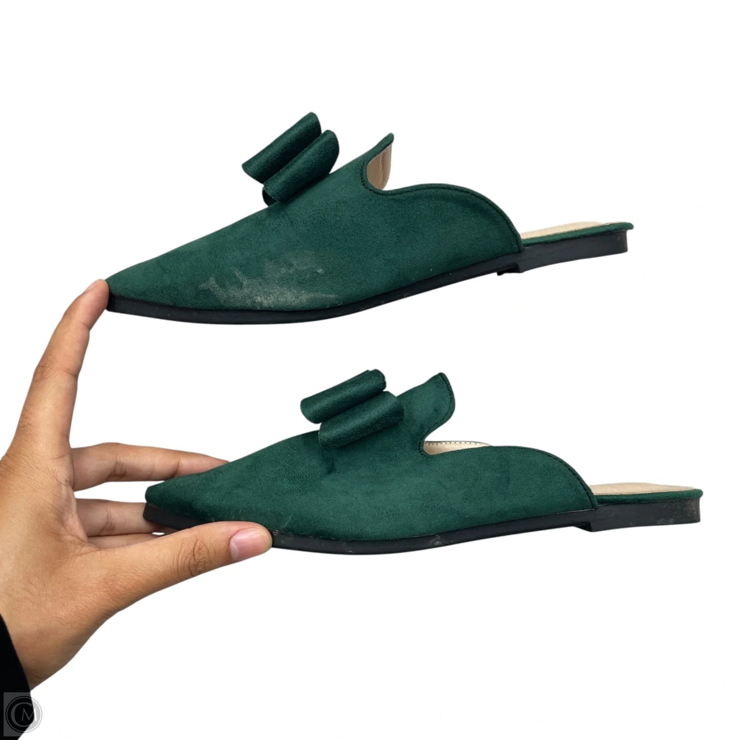 Shoes Flats In Green, Size: 7.5