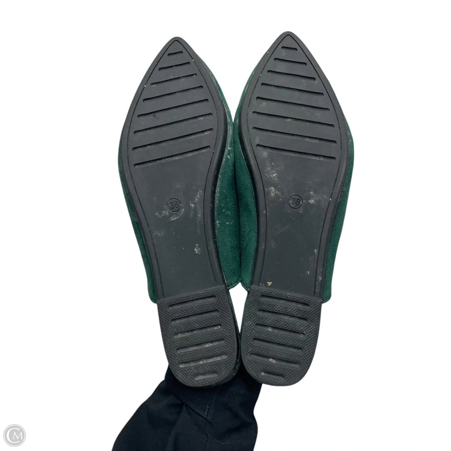 Shoes Flats In Green, Size: 7.5
