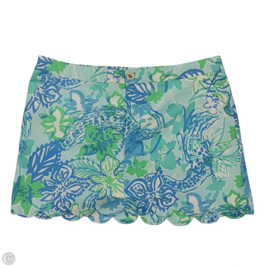 Skort Designer By Lilly Pulitzer In Blue & Green, Size: 16